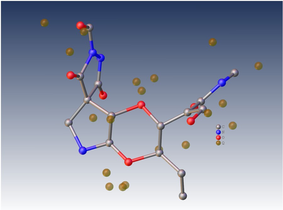 Initial structure model of Rhynchophylline, Electron diffraction structure analysis, XtaLAB Synergy-ED